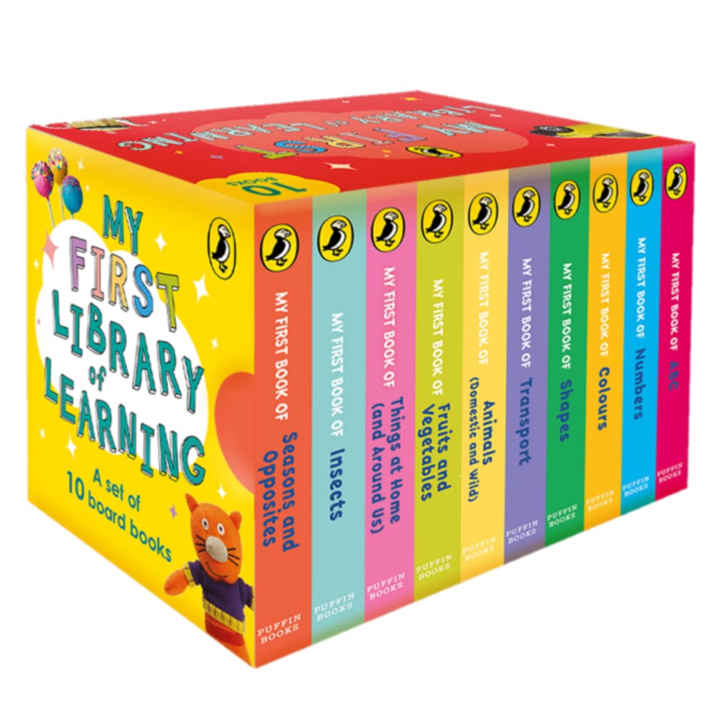 My First Library of Learning: Box Set, Complete Collection of 10 Board Books for Kids 0 to 3