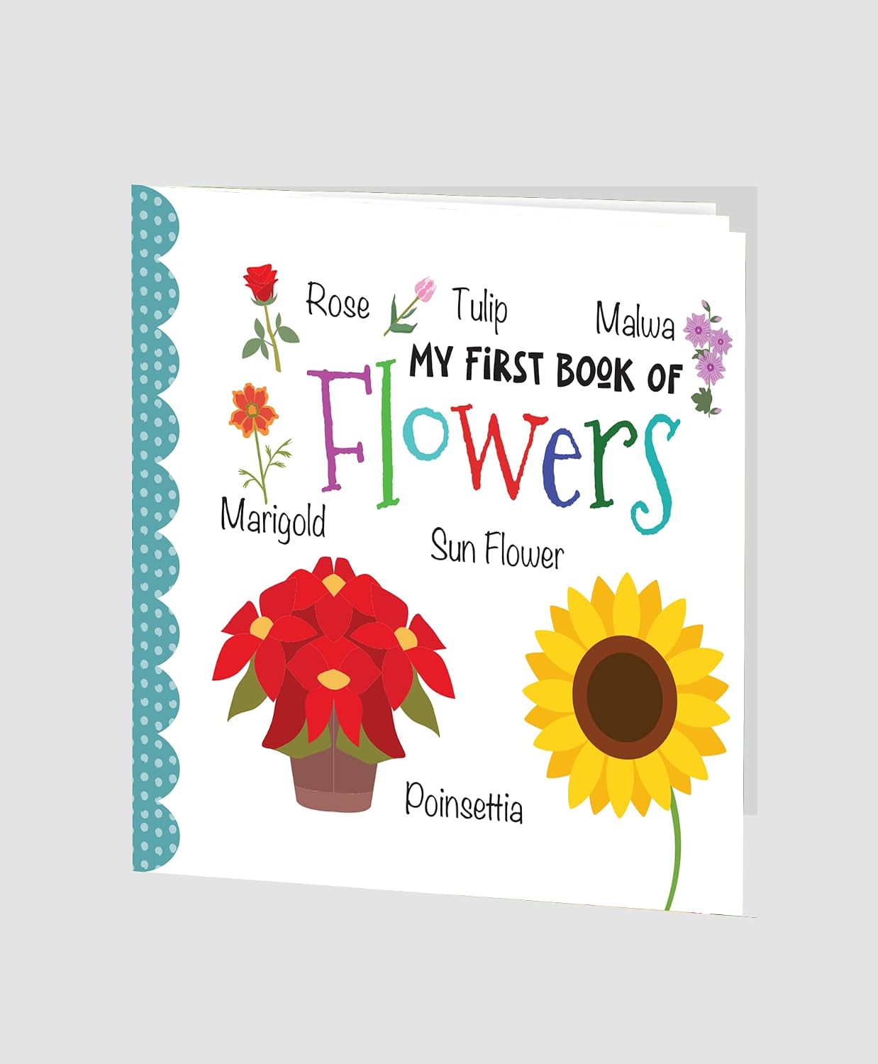 Hello Friend Books My First Book of Flowers: Illustrated Small Board Book for Children