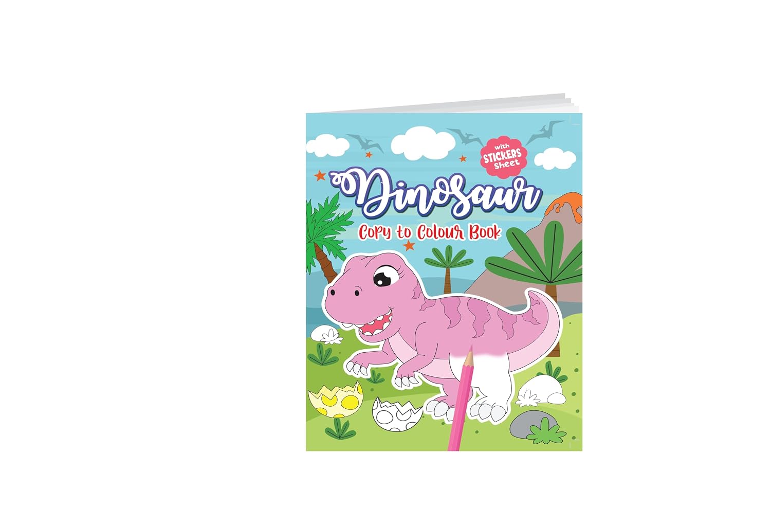 Copy to Colour Sticker Book: Dinosaur