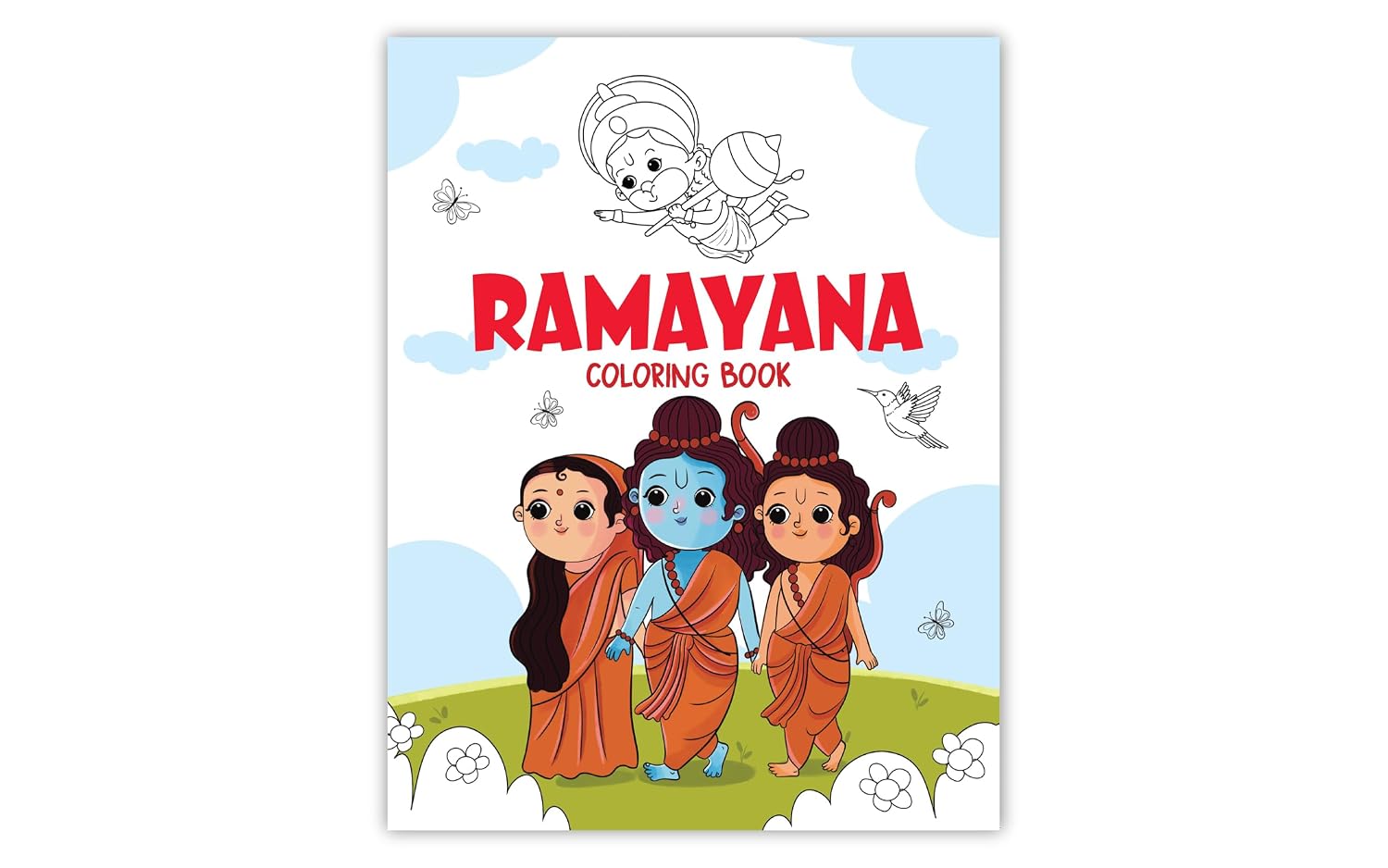 Ramayana Coloring Book: An Interactive Ramayana Story and Coloring Book for Kids