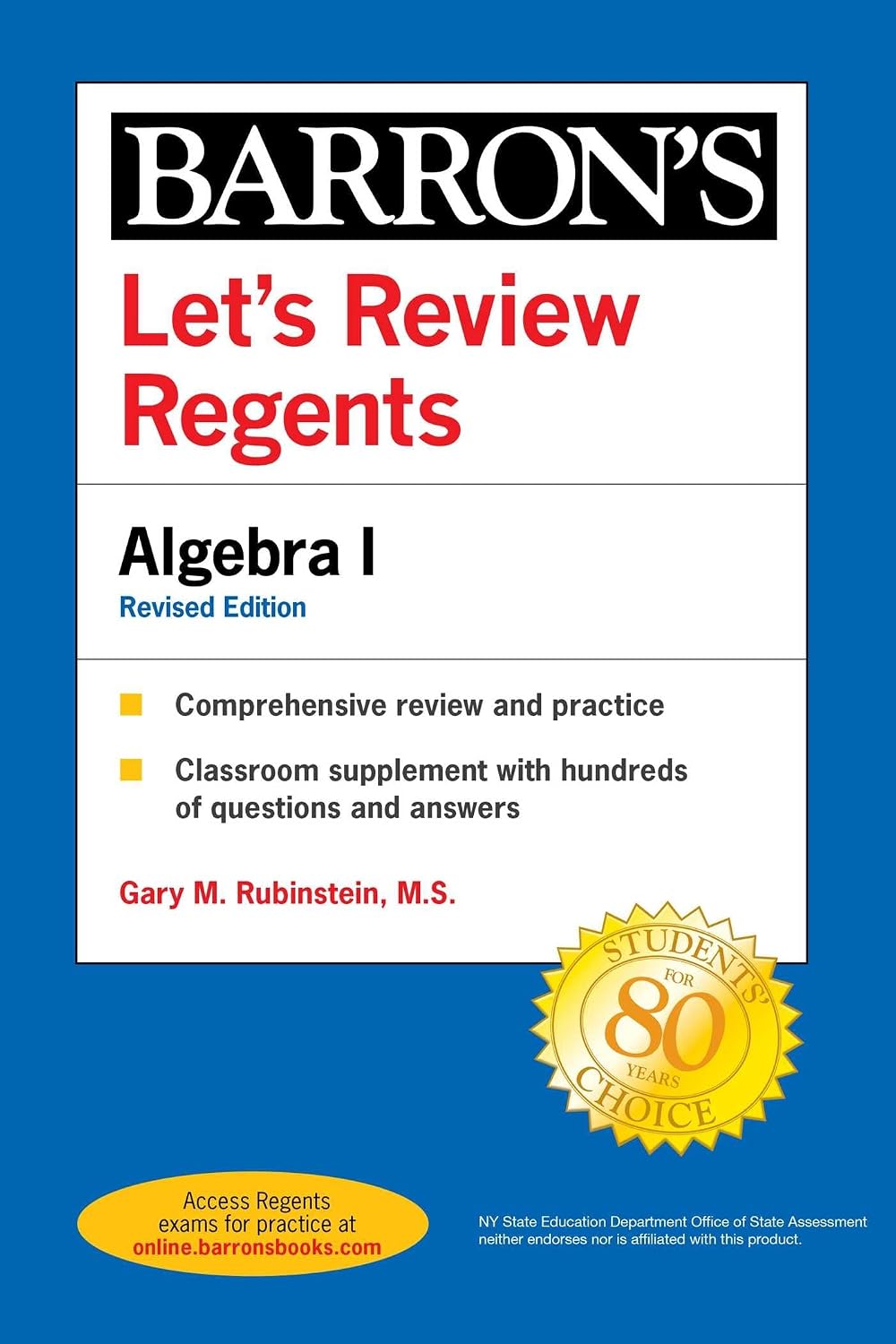 Let's Review Regents: Algebra I 2021