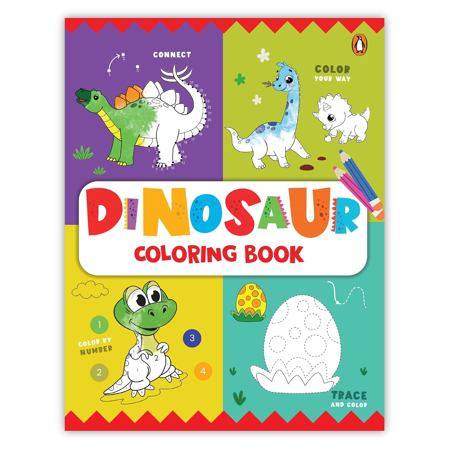 Dinosaur Coloring Book: Fun Dinosaur Coloring Activity Book for Kids