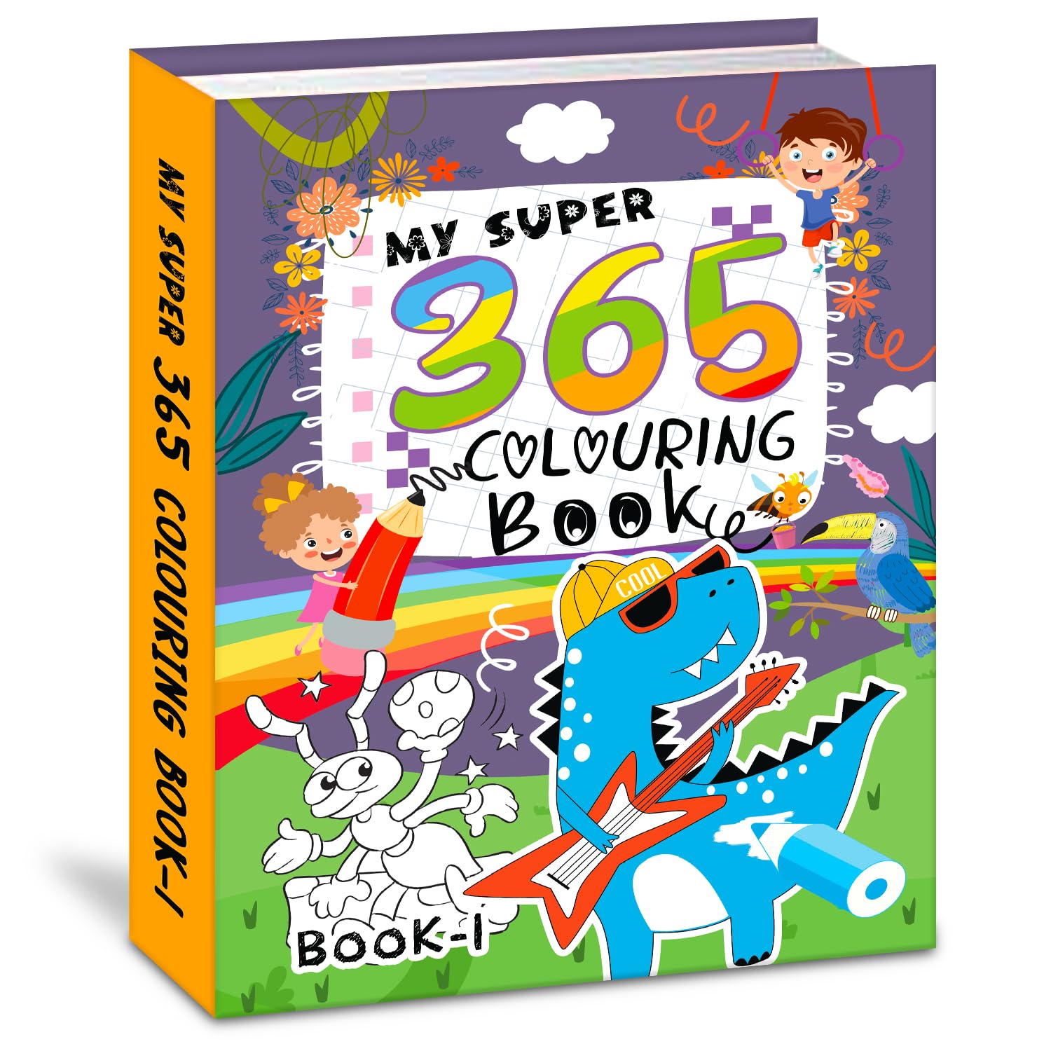 Hello Friend Books My Super 365 Colouring Book-1