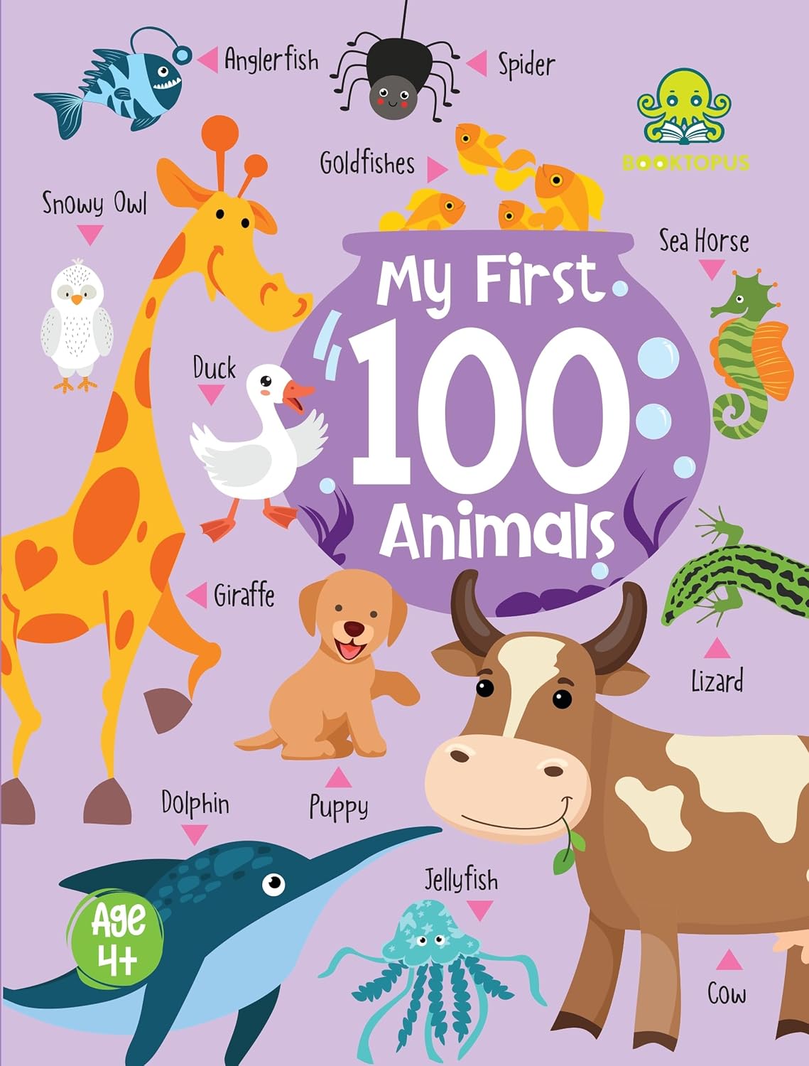 Booktopus Mini Board Book - My First 100 Animals - Early Learning Books for Kids - Picture Books for Baby 4+ Years (my First Mini Board Book)