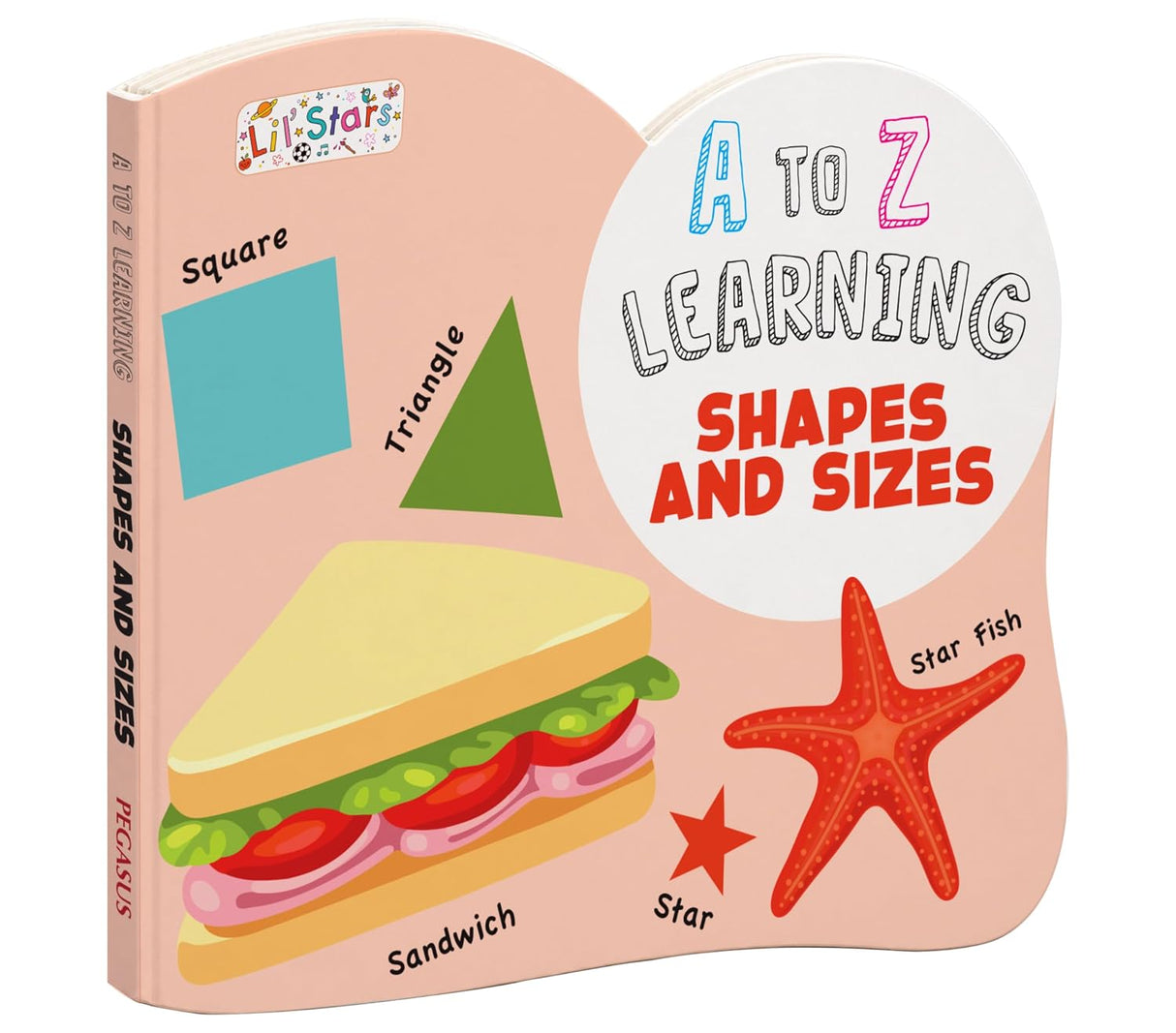 A to Z Shapes and Sizes Early Learning Board Book for Kids