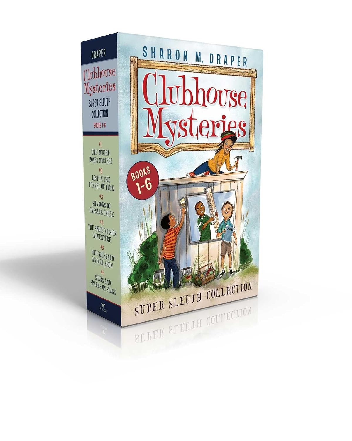 Clubhouse Mysteries Super Sleuth Collection: The Buried Bones Mystery; Lost in the Tunnel of Time; Shadows of Caesar's Creek; The Space Mission ... Animal Show; Stars and Sparks on Stage
