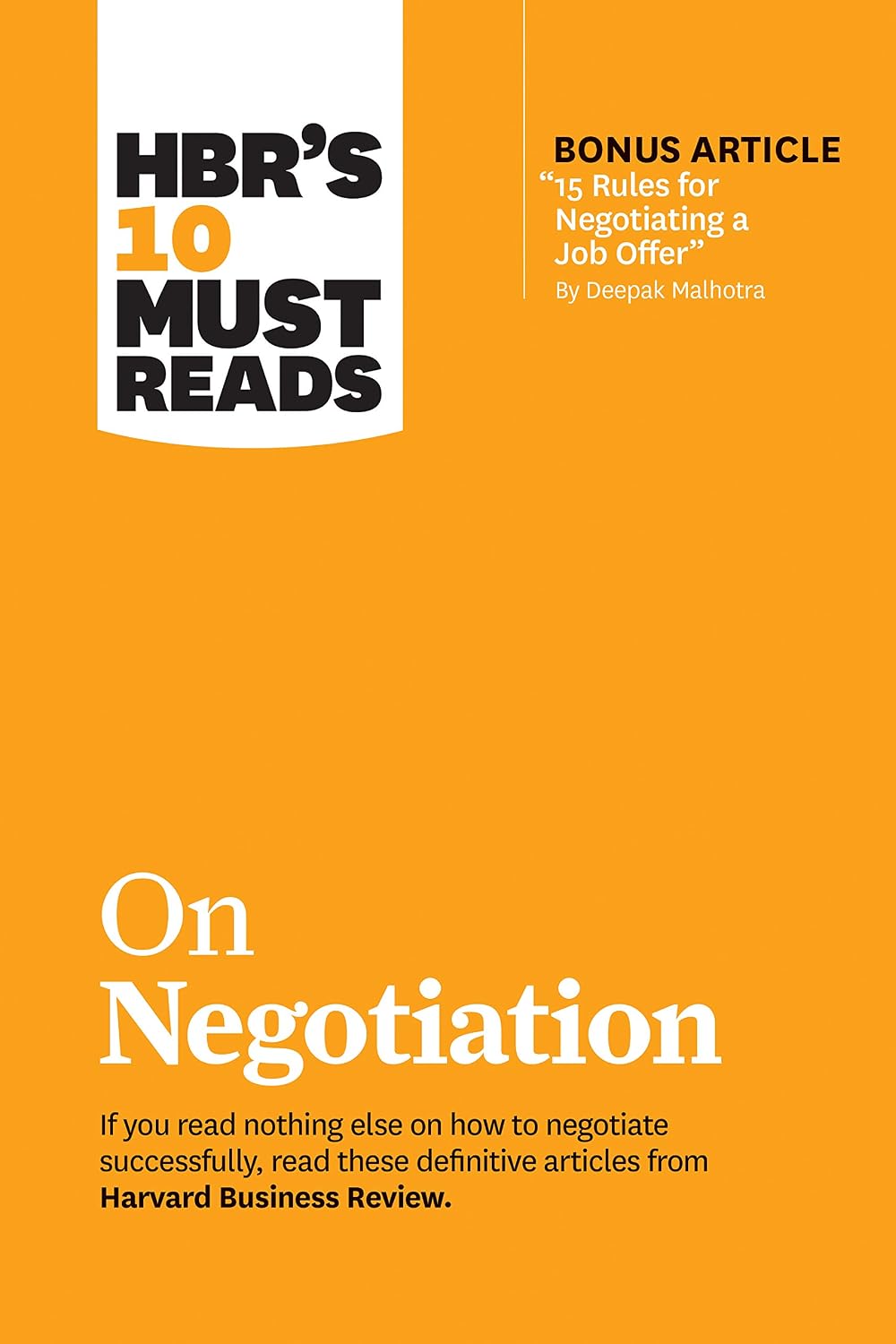 Hbr's 10 Must Reads on Negotiation
