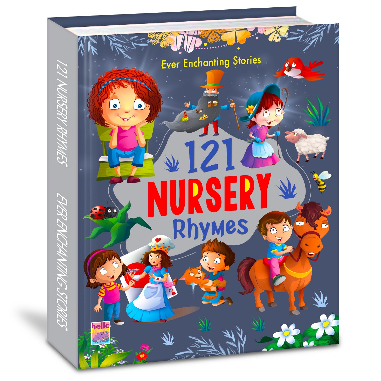 Hello Friend 121 Nursery Rhymes - Illustrated Story Books for Kids and Childrens - Bedtime Moral Short Stories With Colourful Pictures in English