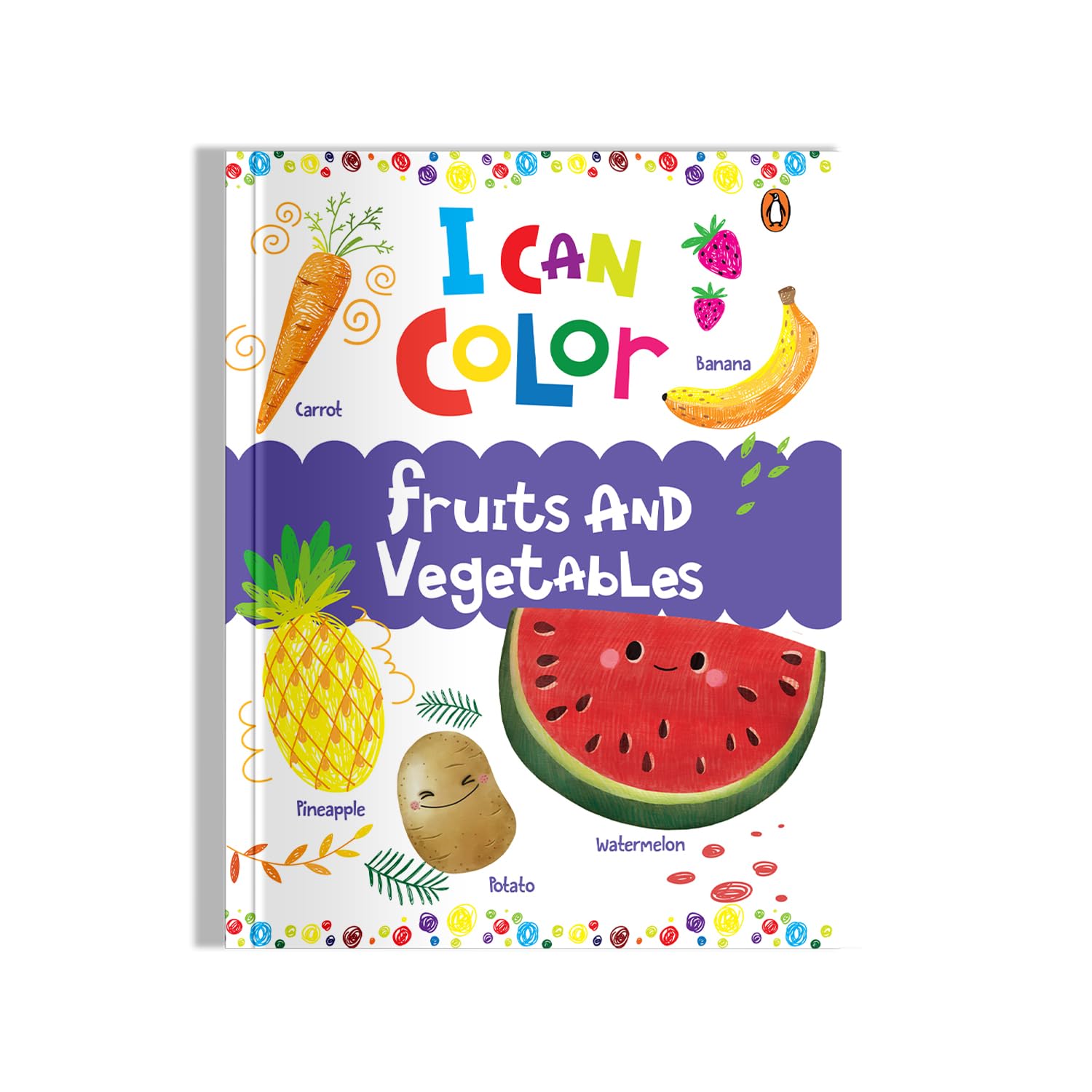 I Can Color: Fruits and Vegetables: a Fun Coloring Book for Preschool Kids and Toddlers