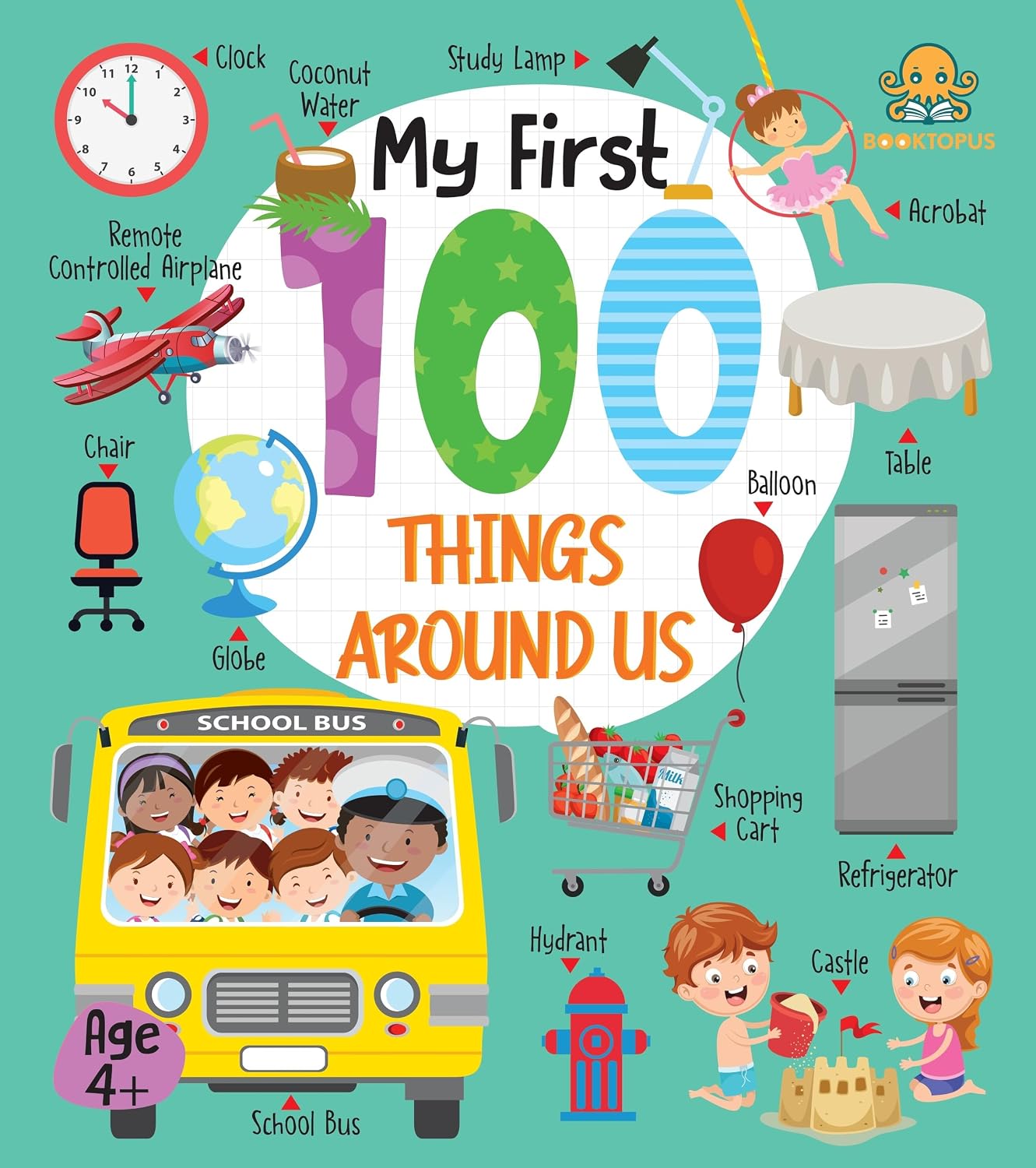 Booktopus Board Book - My First 100 Things Around Us - Early Learning Books for Kids - Picture Books for Baby 4+ Years (my First 100 Board Book)