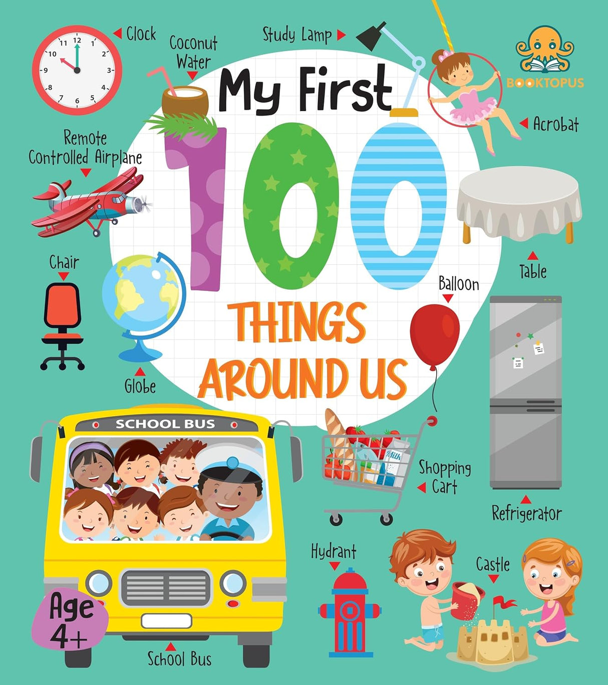 Booktopus Board Book - My First 100 Things Around Us - Early Learning Books for Kids - Picture Books for Baby 4+ Years (my First 100 Board Book)