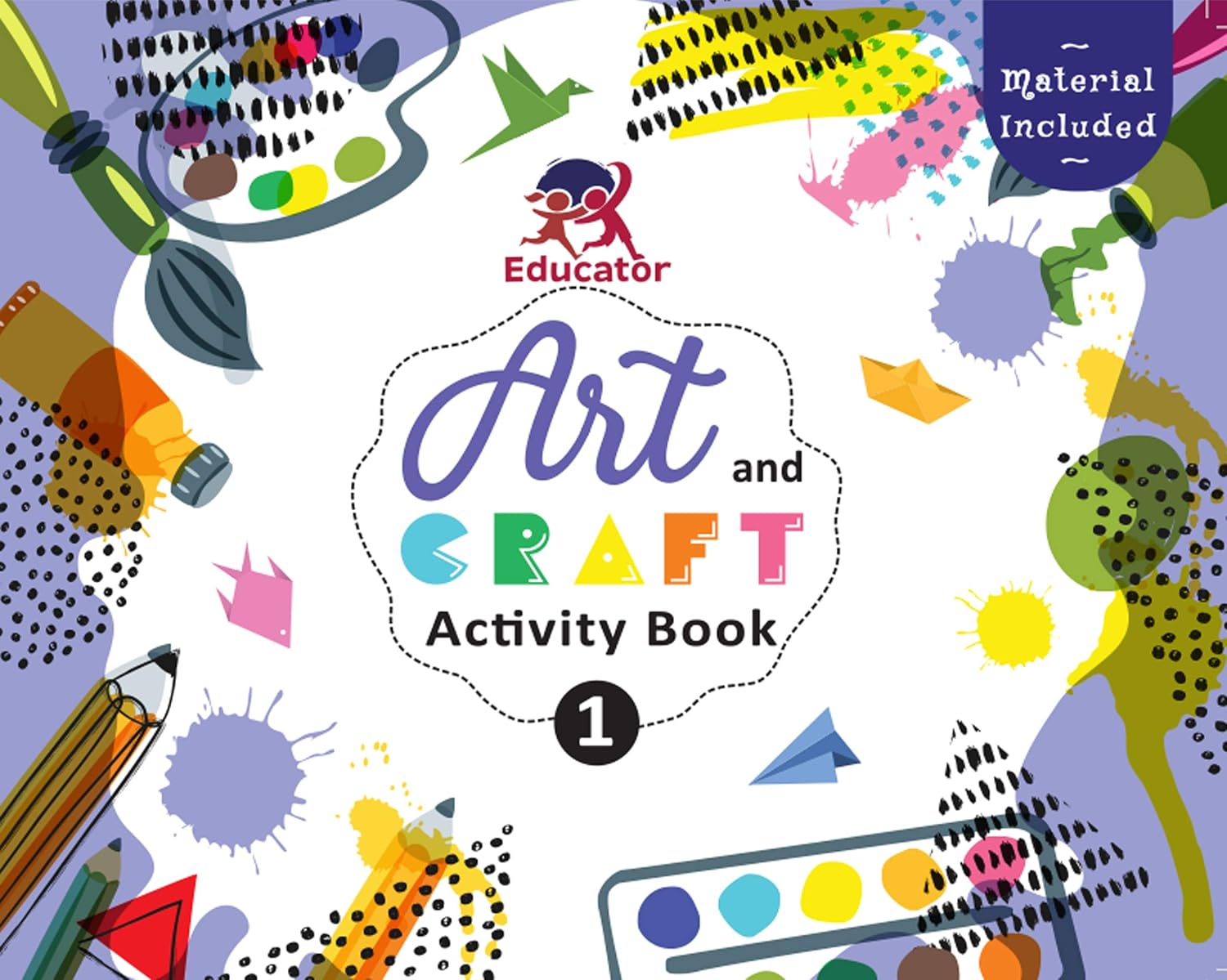 Art and Craft Activity Book 1 for 4-5 Year Old Kids With Free Craft Material