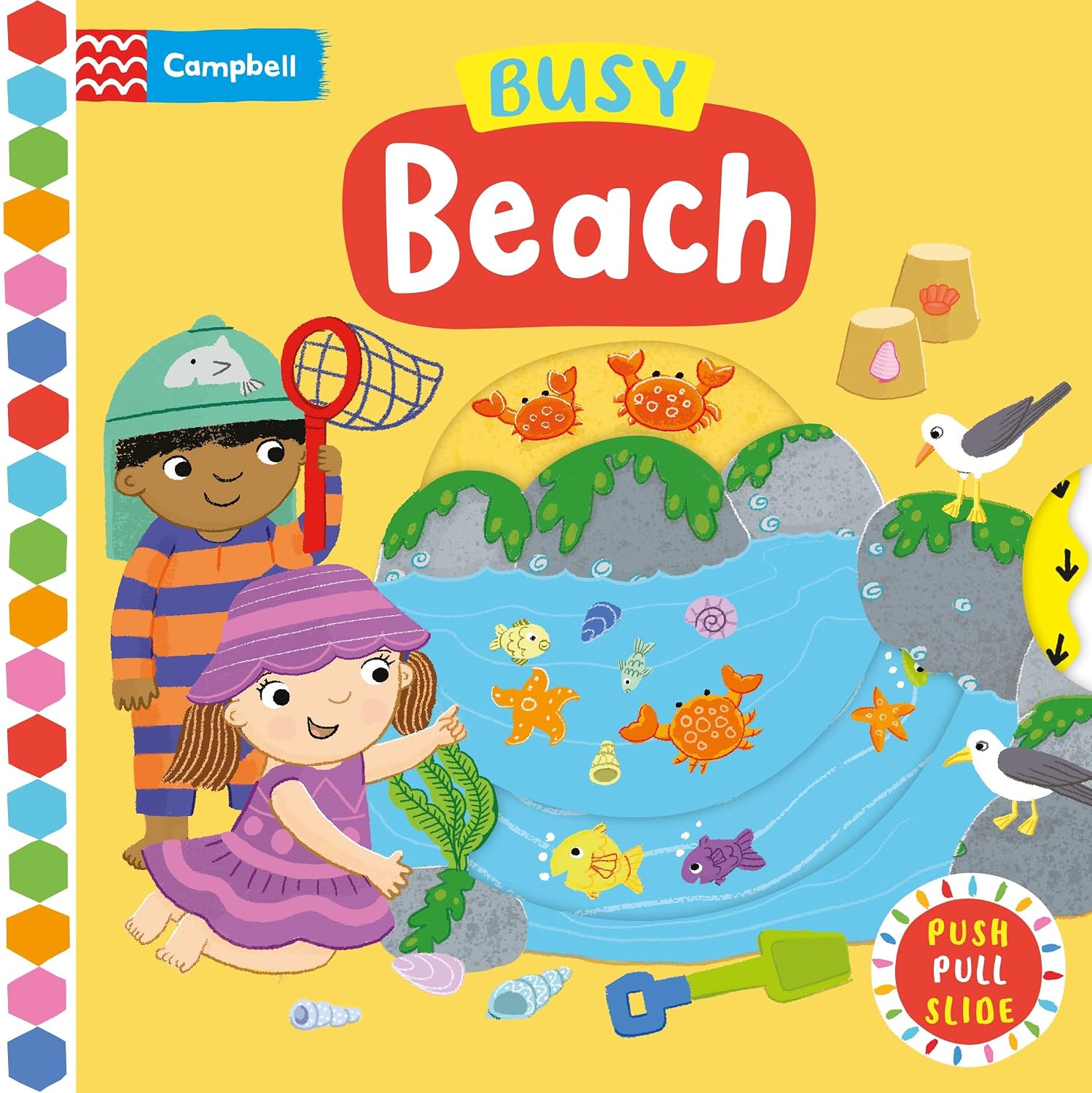 Busy Beach: a Push, Pull, Slide Book (campbell Busy Books)