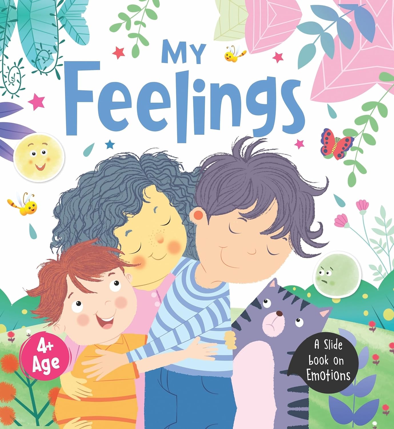 Booktopus Slide and Learn Board Book - My Feelings Emotional Learning Book - Interactive Books for Kids 4+ Years - Social Skills Development (slide Board Book)