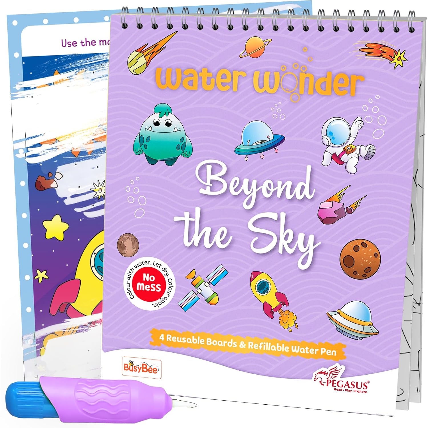 Reusable Magic Water Coloring Book for Kids, Educational Fun Time for Kids, Mess-free Art With Quick Dry Technology (princess Theme