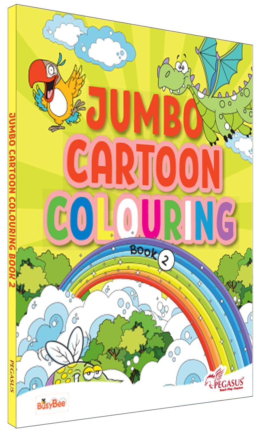 Jumbo Cartoon Colouring Book 2 - Mega Cartoon Colouring Book for 4 to 6 Years Old Kids