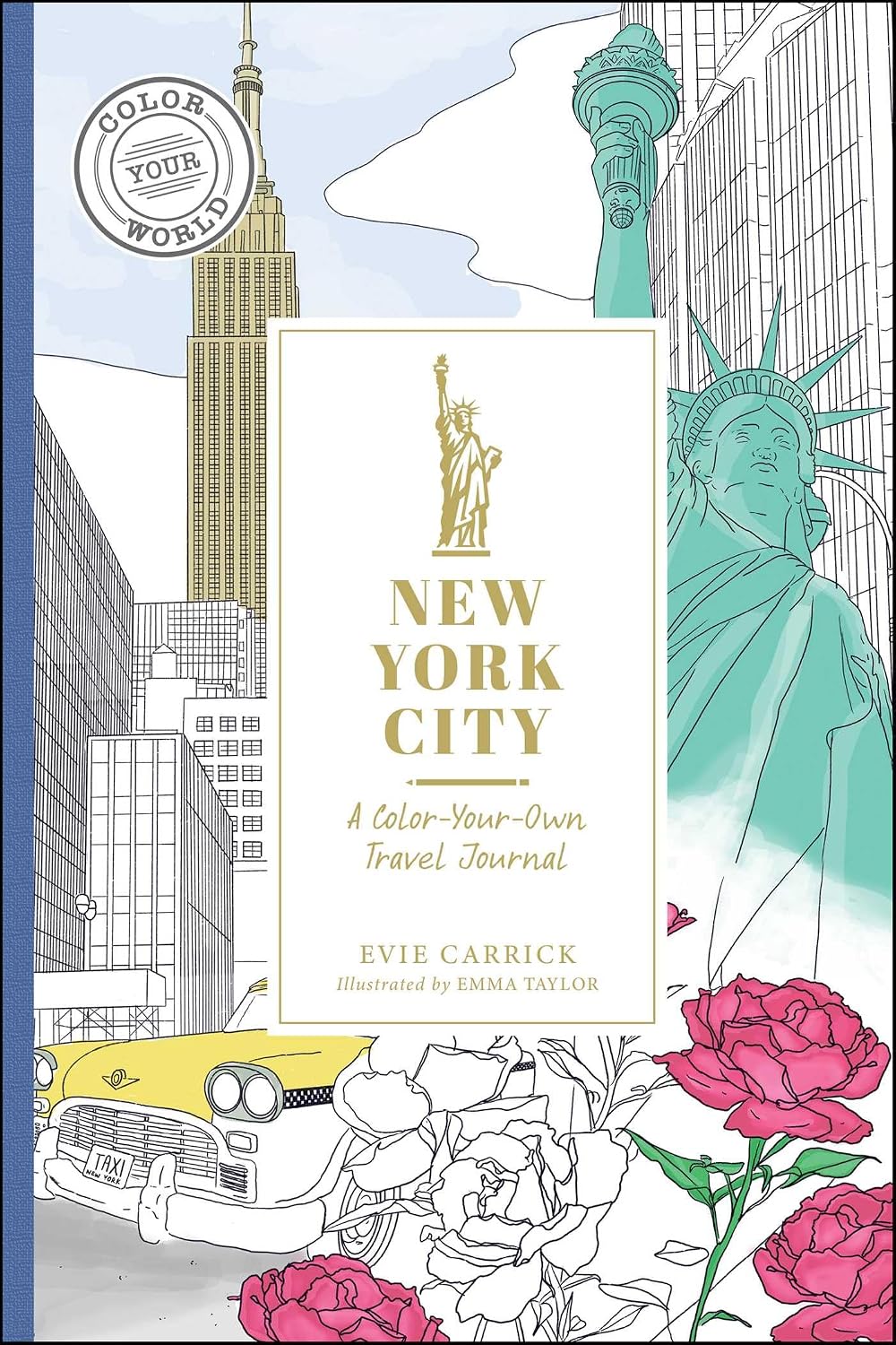 New York City: A Travel Journal to Carry on and Color