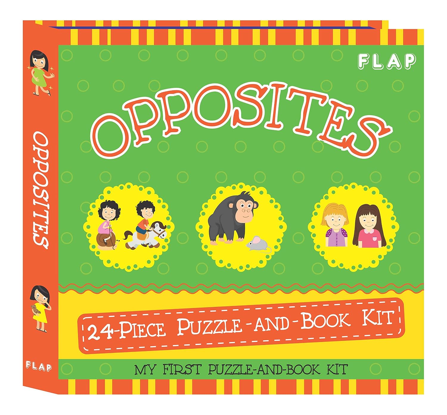 Flap Opposites 24-piece Puzzle-and-book Kit