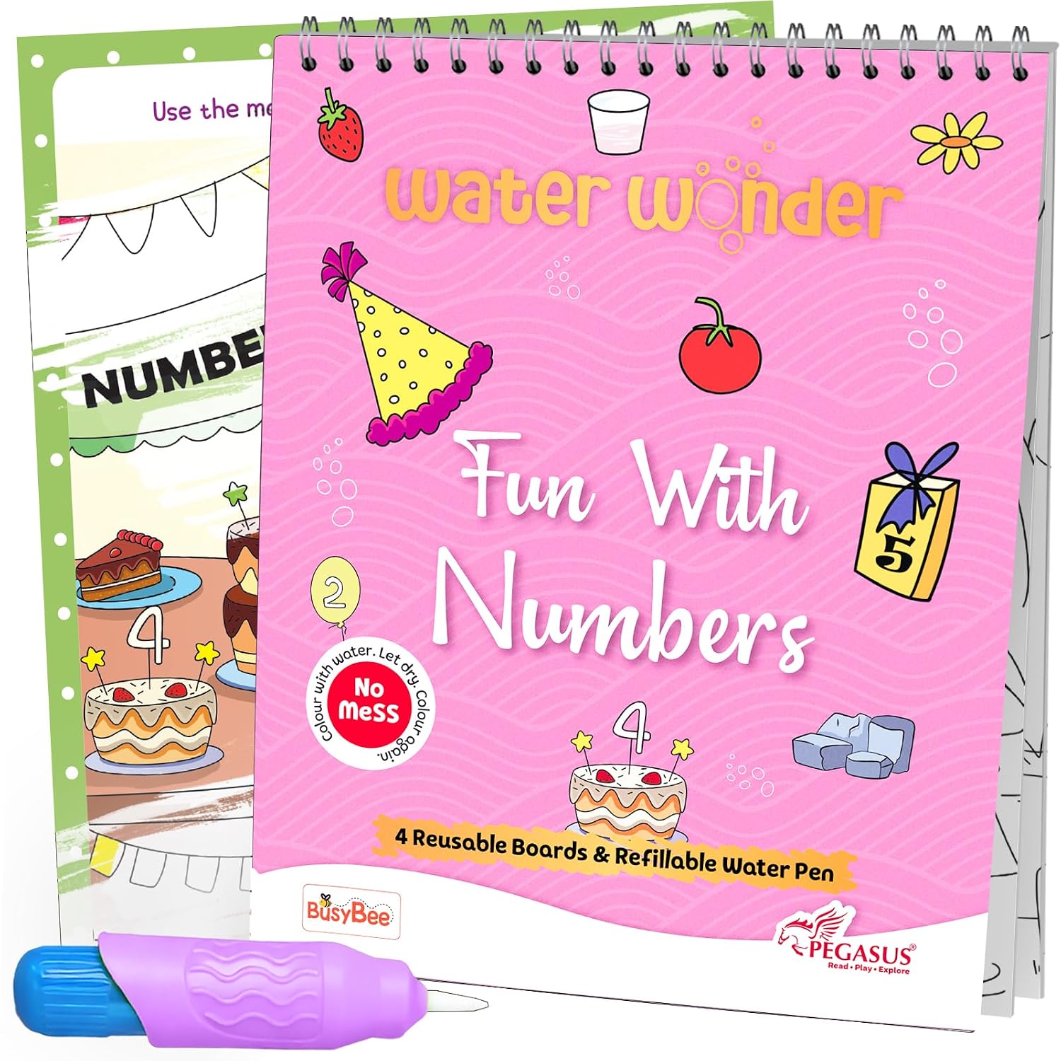 Reusable Magic Water Coloring Book for Kids