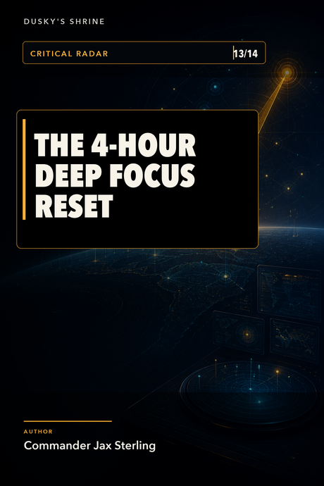 THE 4-HOUR DEEP FOCUS RESET