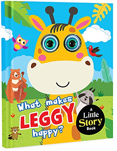 Hello Friend Giraffe Eyes Board Book for Kids, 3d Moving Eyes, 32 Spreads, 4+ Yrs