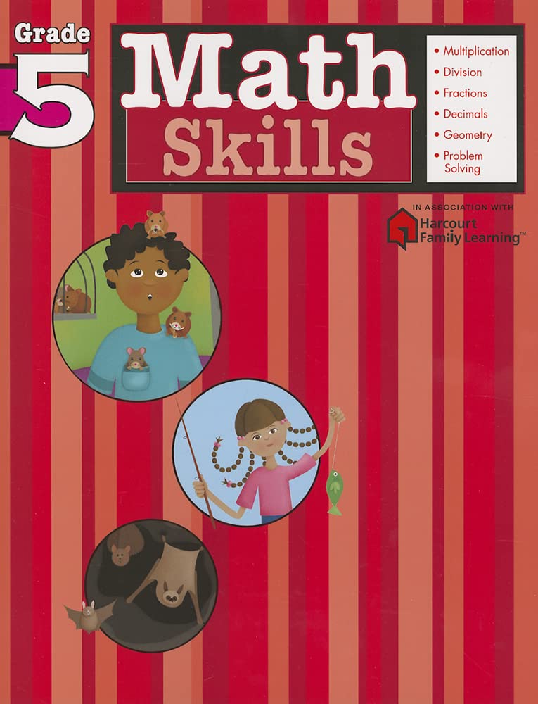Math Skills: Grade 5 (Flash Kids Harcourt Family Learning) (Flash Kids Harcourt Family Learning)