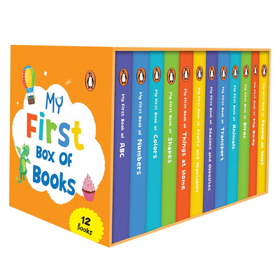 My First Box of Books: A Boxset of 12 Illustrated Board Books for Kids, Toddlers [Penguin Early Learning Series]