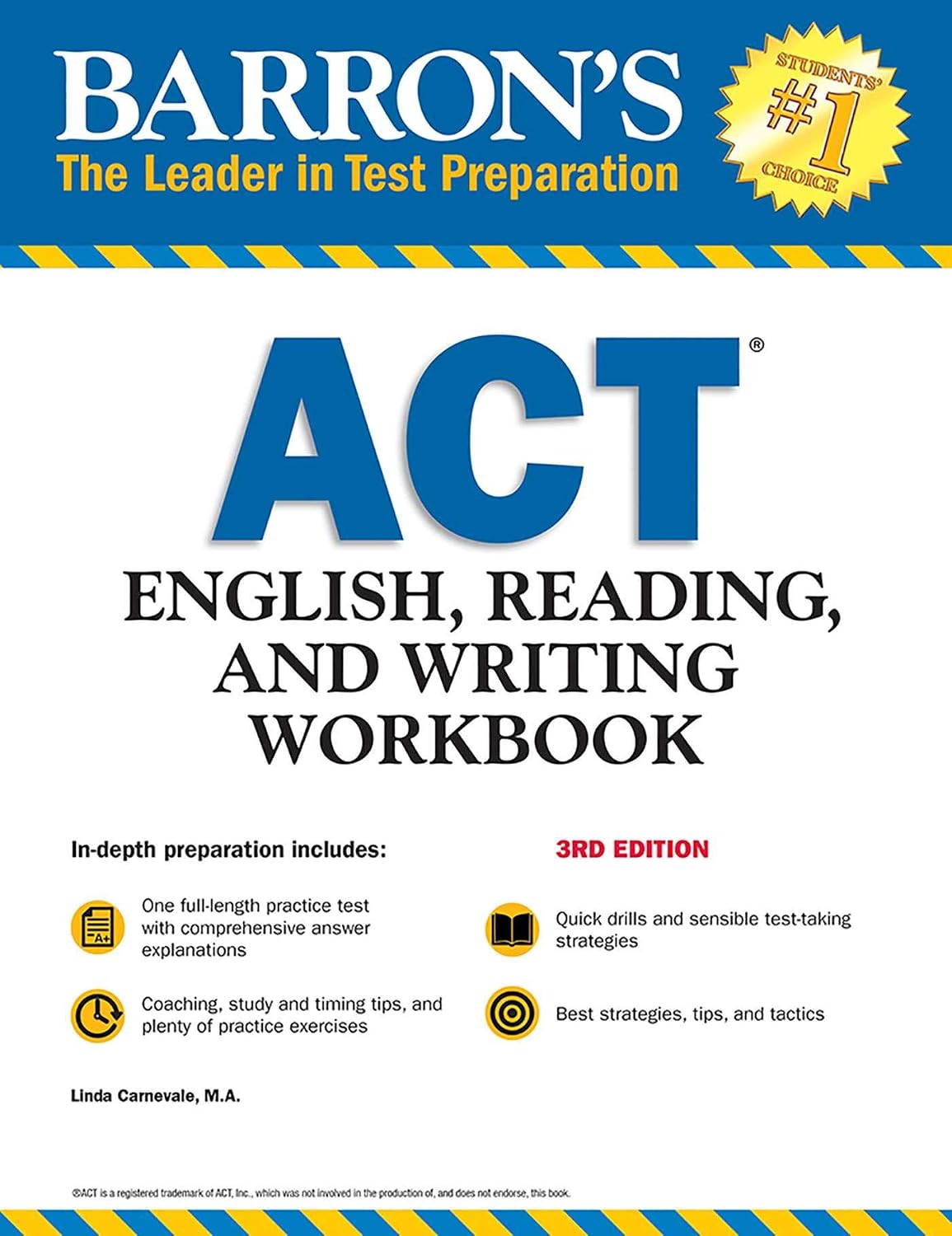 Barron's ACT English, Reading, and Writing Workbook