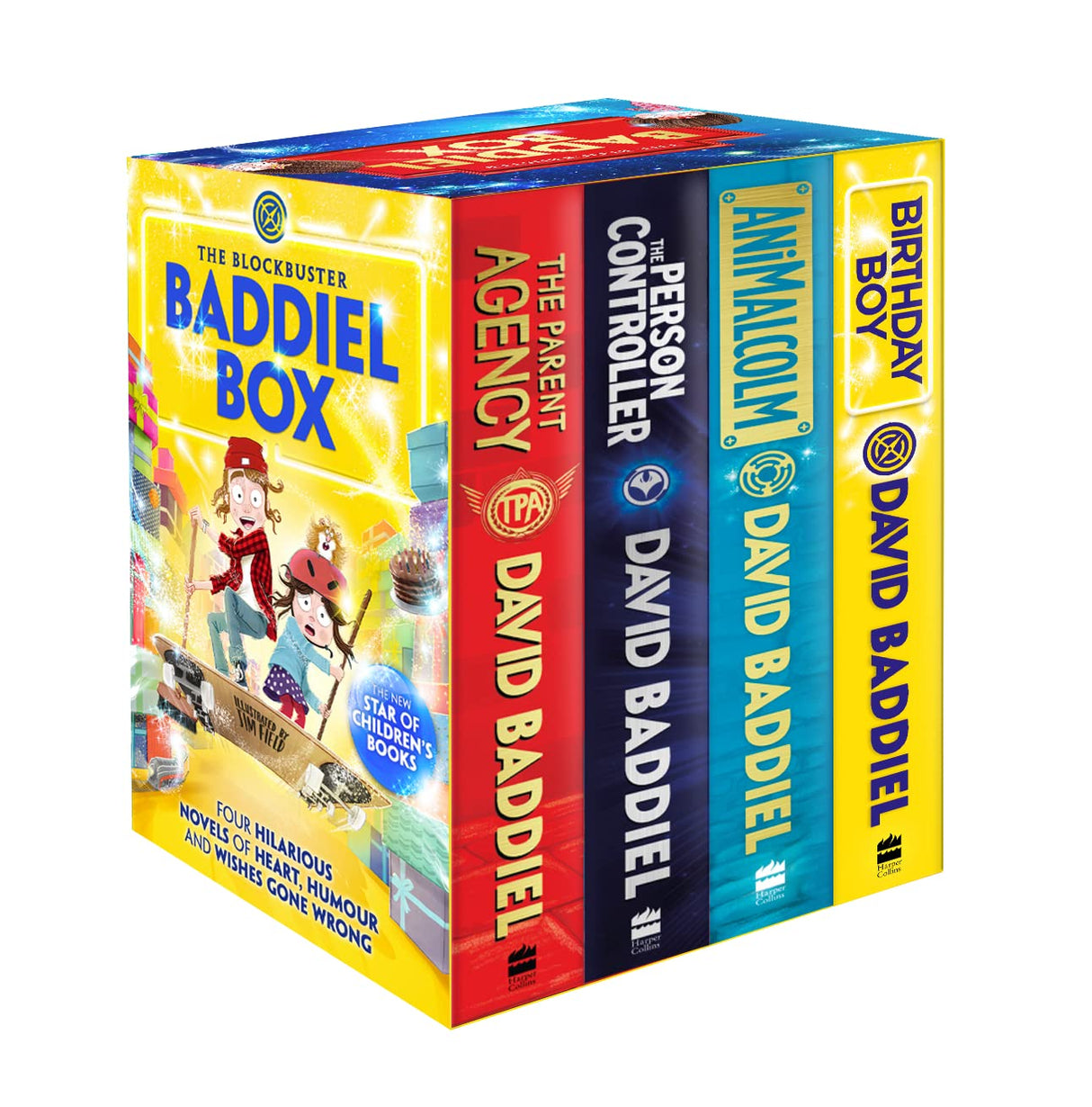 David Baddiel Four Book Box Set (the Person Controller, the Parent Agency, Animalcolm, Birthday Boy)