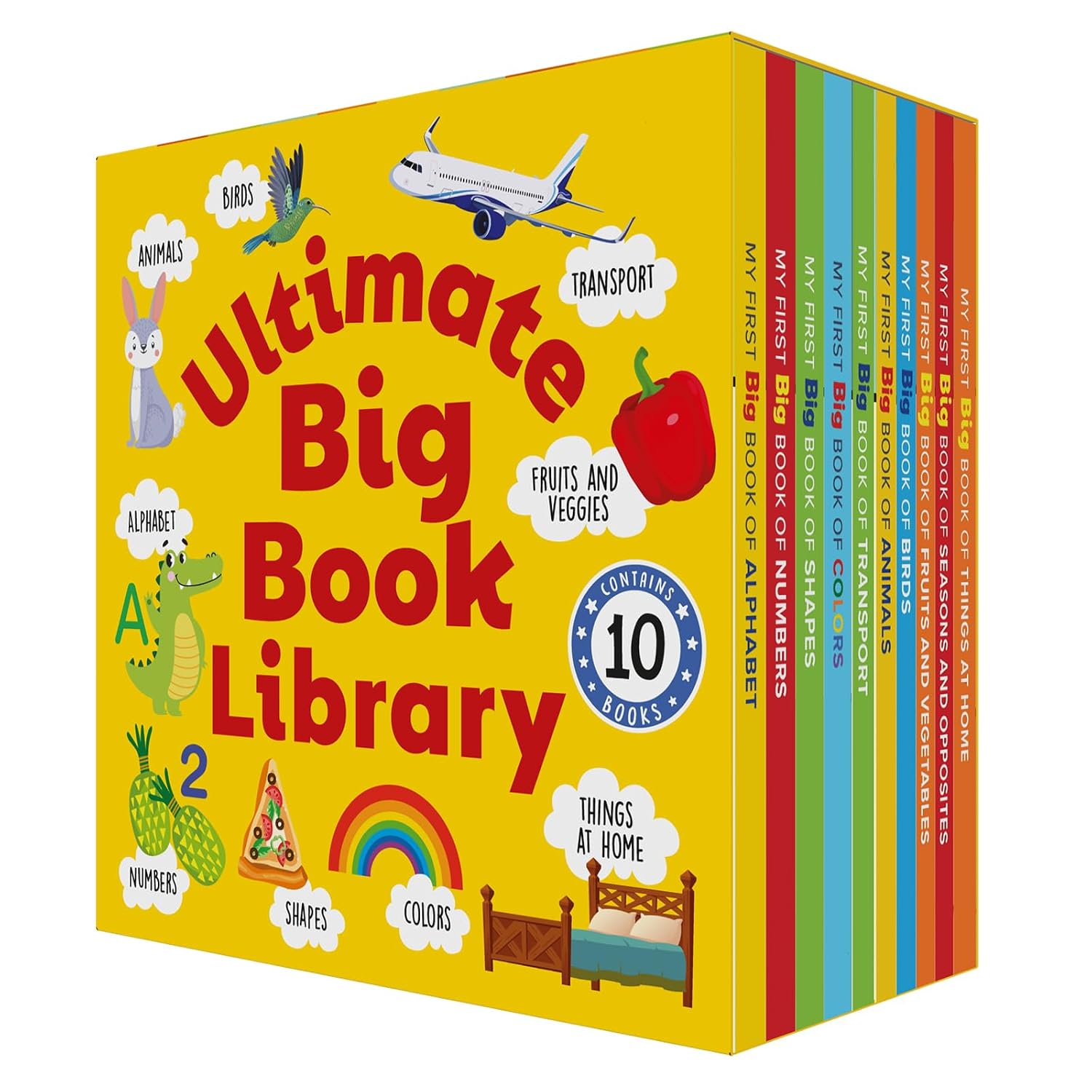 Ultimate Big Book Library: A Boxset of 10 Illustrated Board Books for PreSchool Kids, Toddlers [Penguin Early Learning Series]