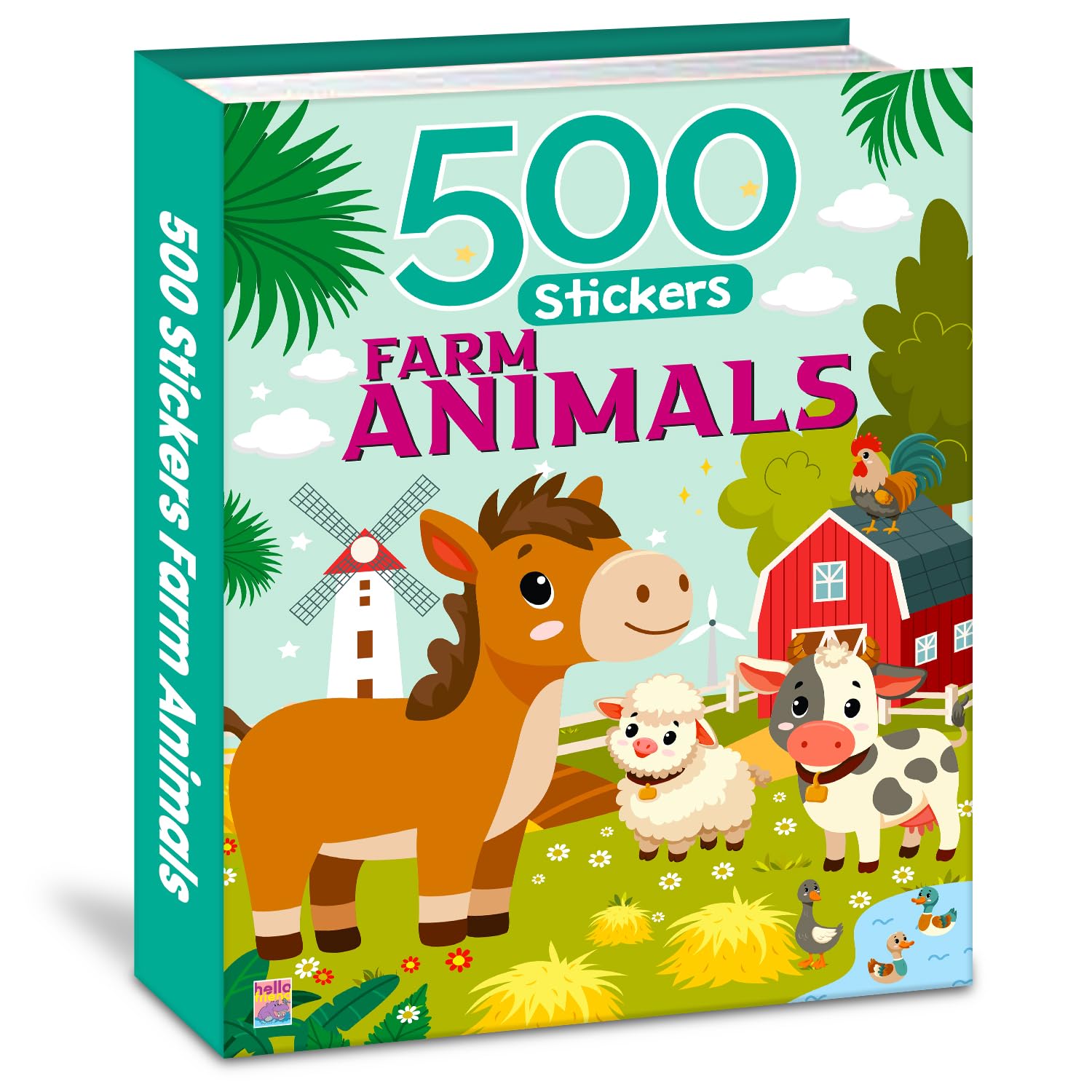 My First 500 Farm Animals Sticker Activity Book for Kids, Children and Toddlers – Fun Activity With Coloring – Ages 3+ Years