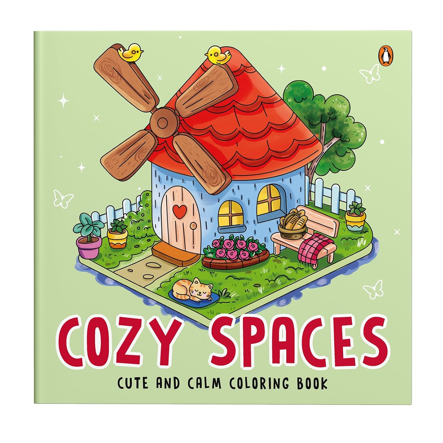 Cozy Spaces - Cute and Calm Coloring Book: Cute & Cozy Coloring Book for All Ages