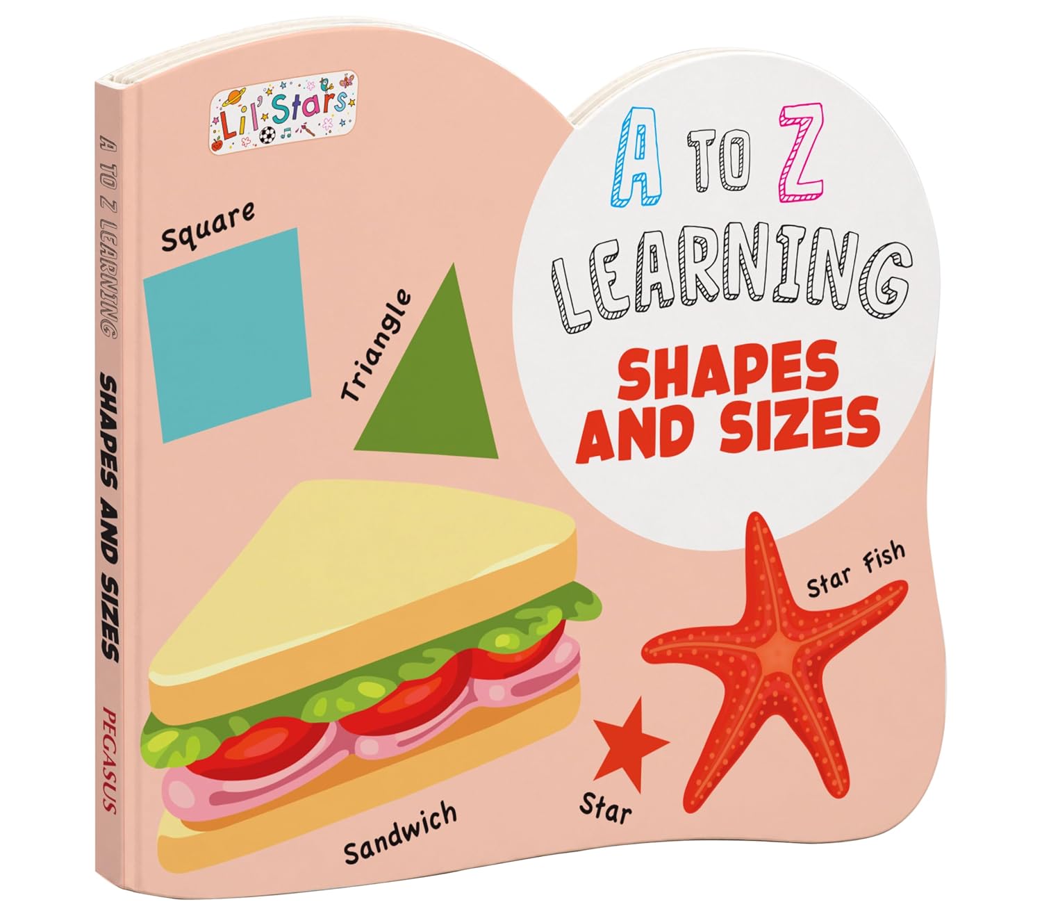 A to Z Shapes and Sizes Early Learning Board Book for Kids
