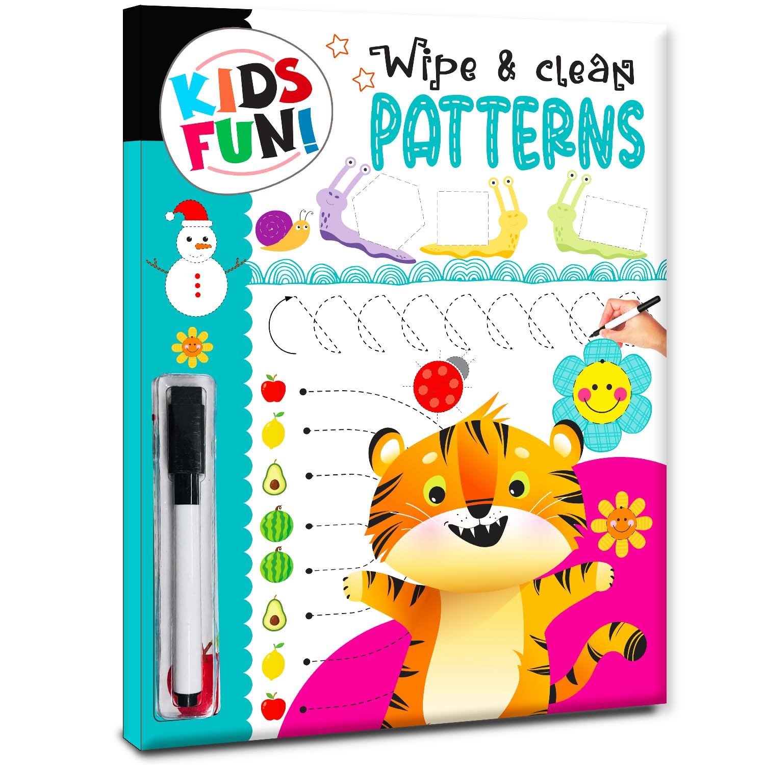Kids Fun! Reusable Wipe and Clean Book - Embark on an Exciting Journey Exploring Numbers Patterns and Enhance Early Learning Skills Through Playful Interaction: Wipe & Clean Patterns