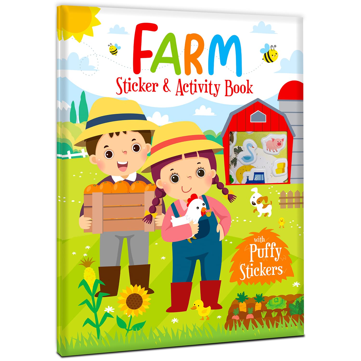 Hello Friend Books Puffy Stickers Activity Book: Farm