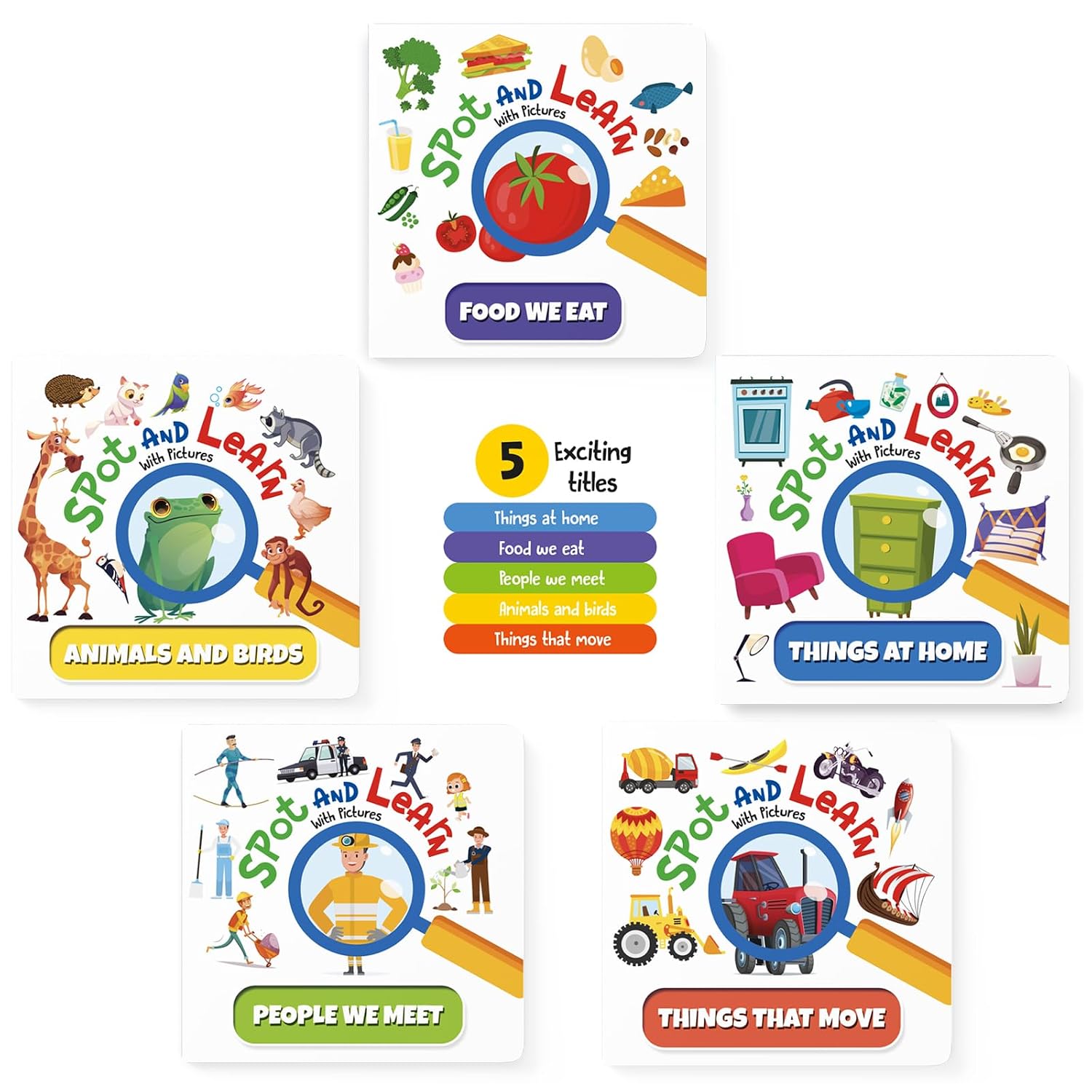Spot and Learn With Pictures Boxset (5 Books)