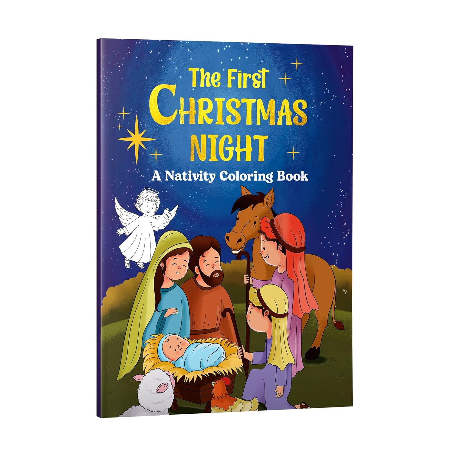 The First Christmas Night: a Nativity Coloring Book