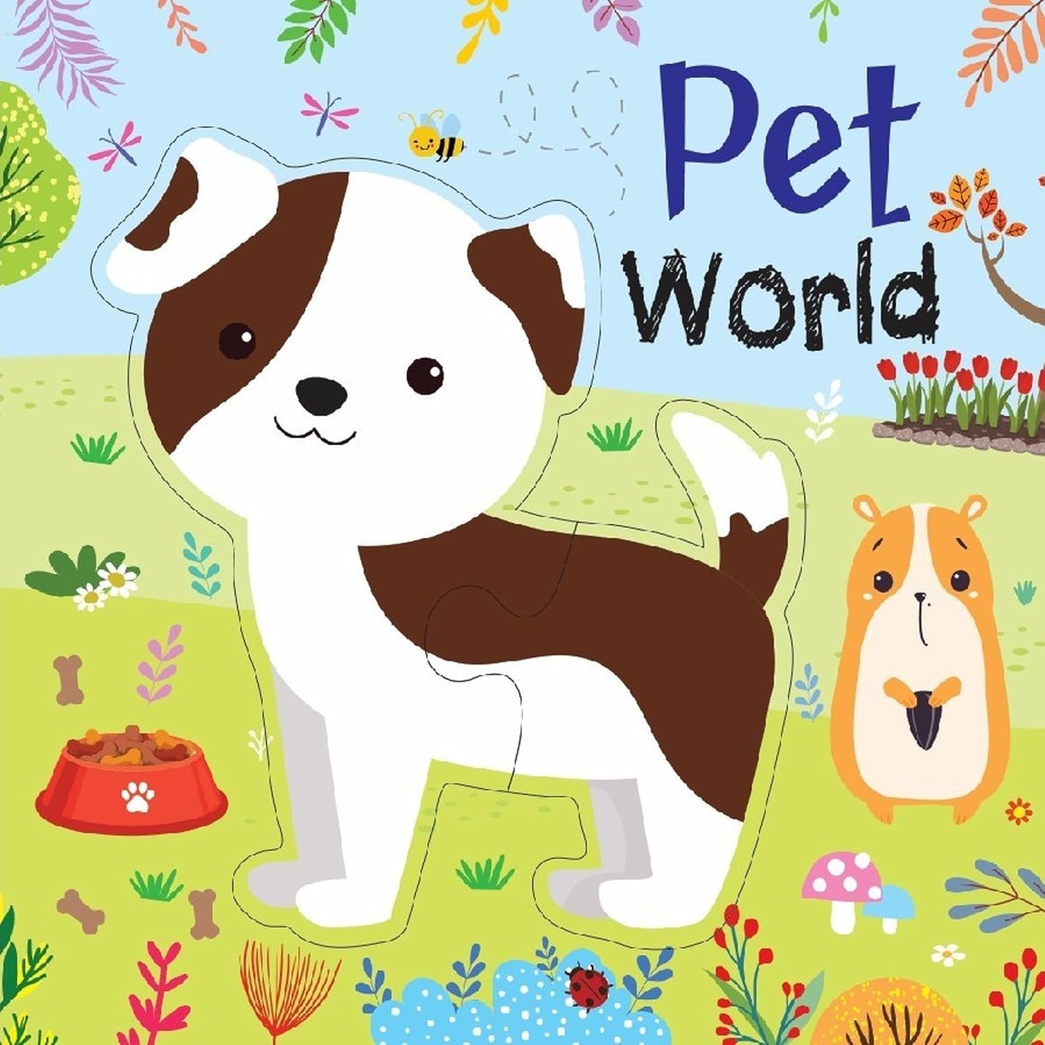 Booktopus Square Puzzle Board Book - Pet World Learning Puzzle With Easy Grip Pieces - Educational Toys for Kids 4+ Years - Motor Skills De: Puzzle Book