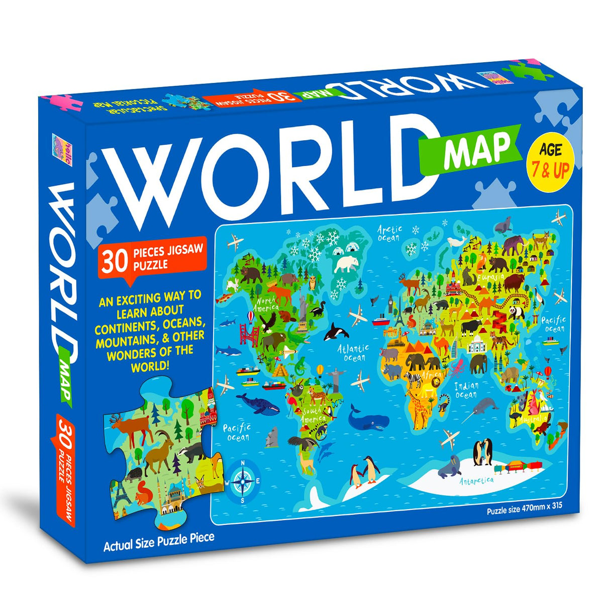 World Map Jigsaw Puzzle Box