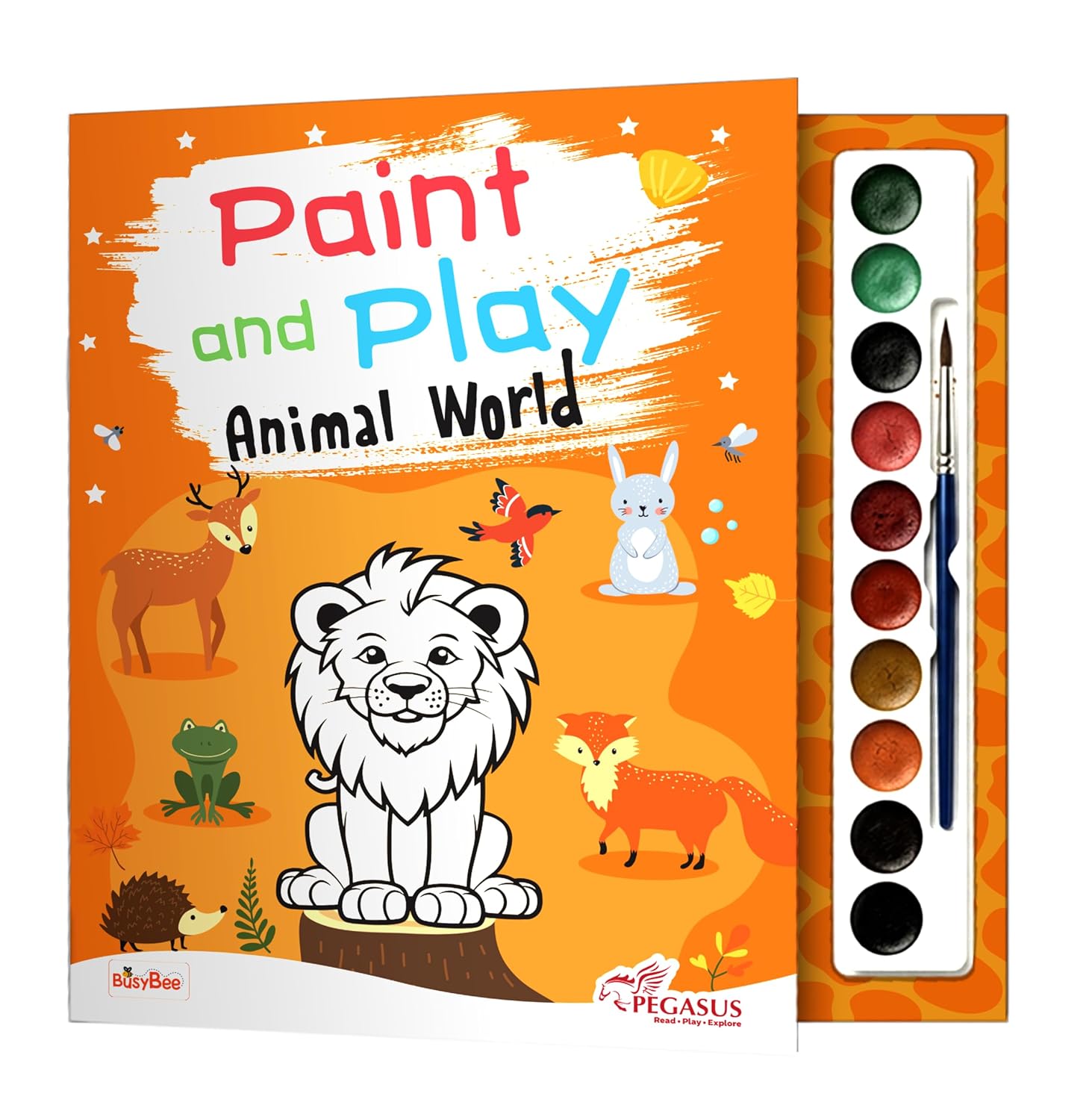 Paint and Play: Animal World Coloring Book