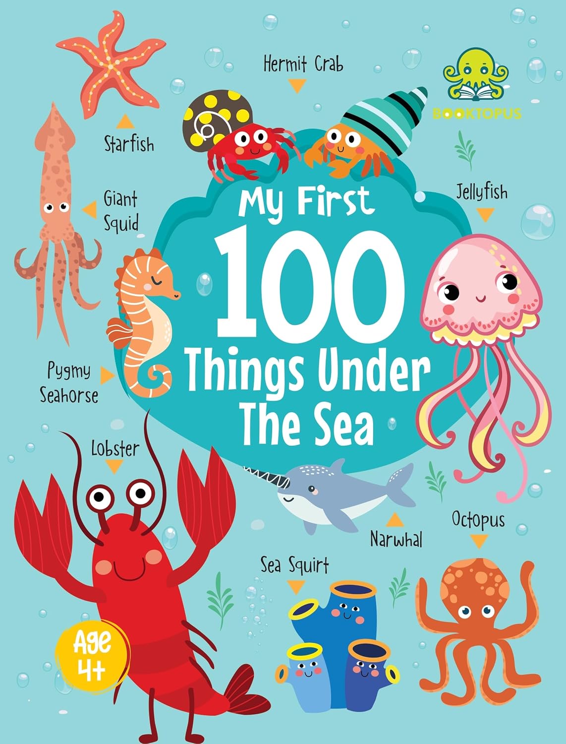 Booktopus Mini Board Book - My First 100 Things Under the Sea - Early Learning Books for Kids - Picture Books for Baby 4+ Years (my First Mini Board Book)