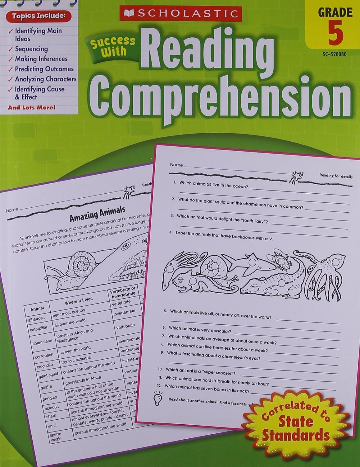 Scholastic Success With Reading Comprehension Workbook (Grade 5)