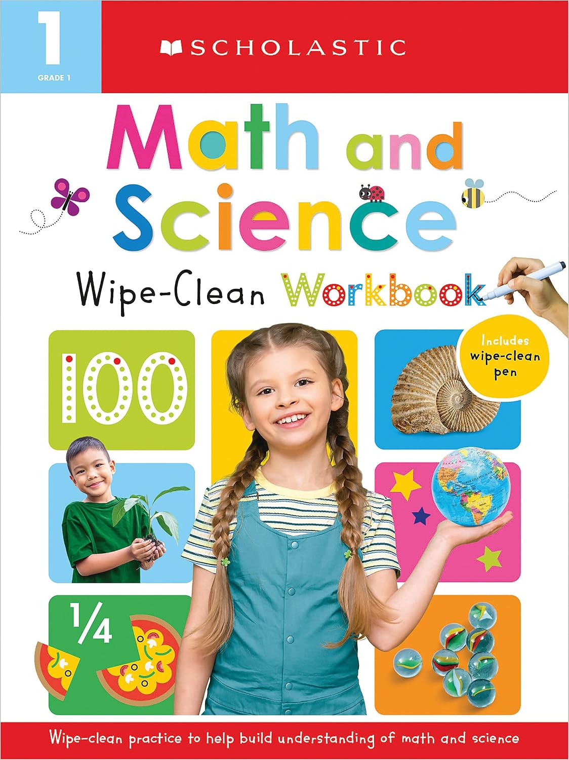 First Grade Math/Science Wipe Clean Workbook: Scholastic Early Learners