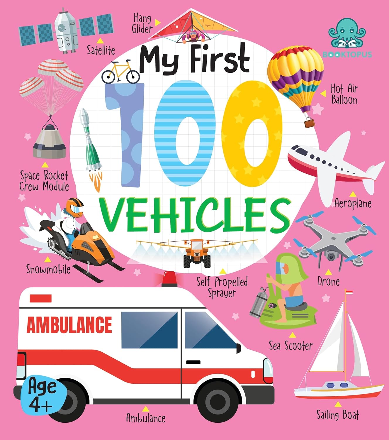 Booktopus Board Book - My First 100 Vehicles - Early Learning Books for Kids - Picture Books for Baby 4+ Years (my First 100 Board Book)
