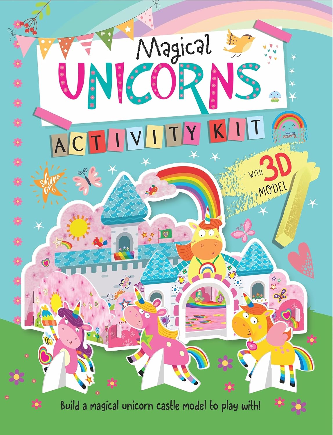 Booktopus Build it Activity Kit - Magical Unicorns 3d Model Making Kit With Book - Diy Craft Kit for Kids 3-6+ Years - Learning Through Play (build it Kit)