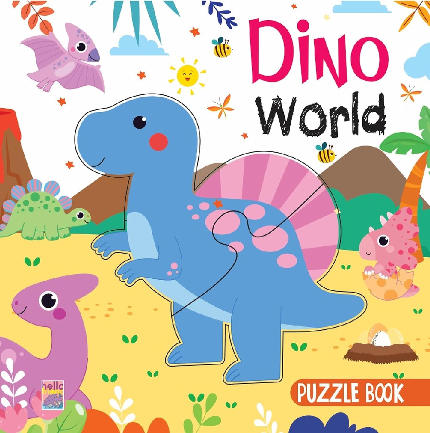 Booktopus Square Puzzle Board Book - Dino World Learning Puzzle With Easy Grip Pieces - Educational Toys for Kids 4+ Years - Motor Skills De: Puzzle Book