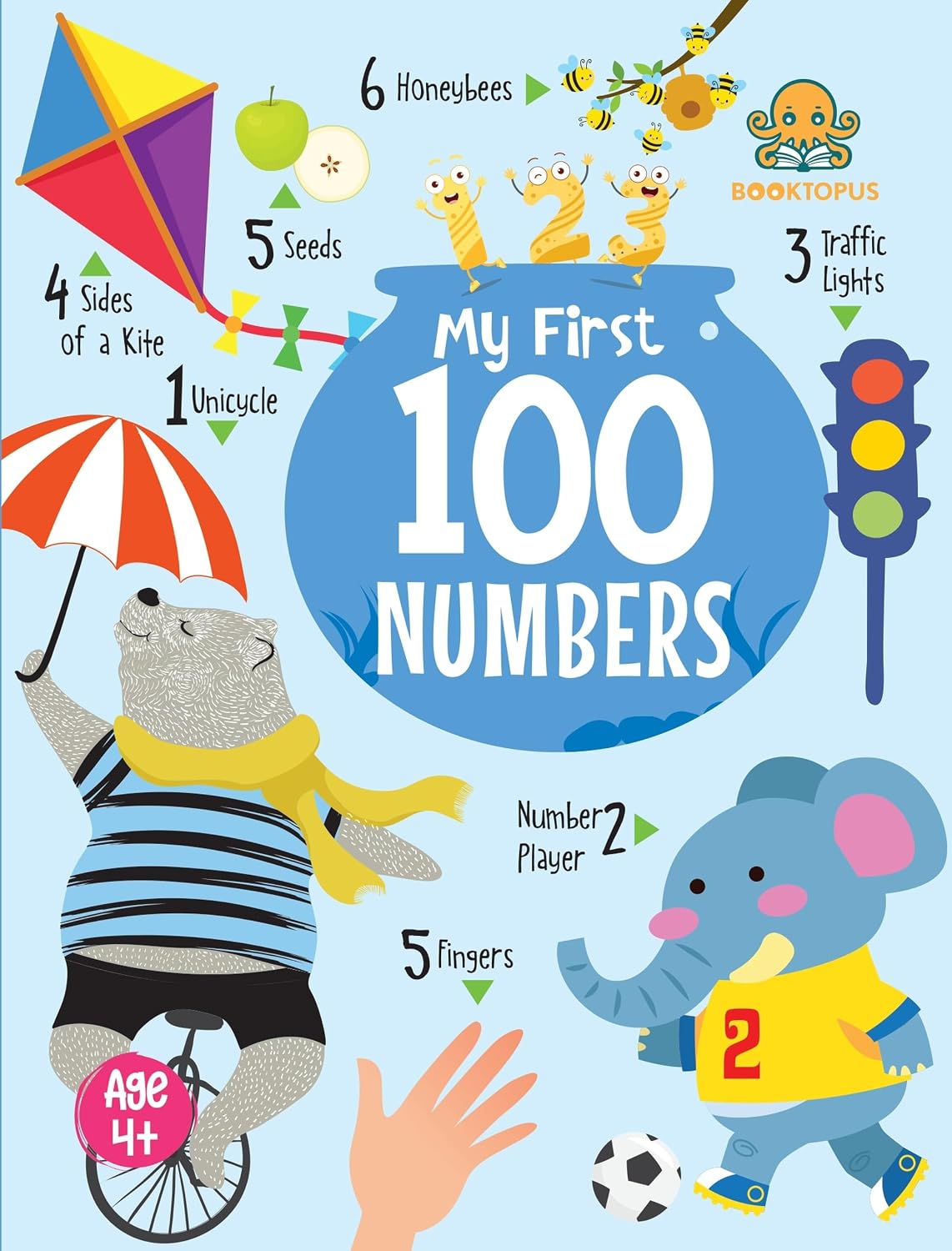 Booktopus Mini Board Book - My First 100 Numbers - Early Learning Books for Kids - Picture Books for Baby 4+ Years (my First Mini Board Book)