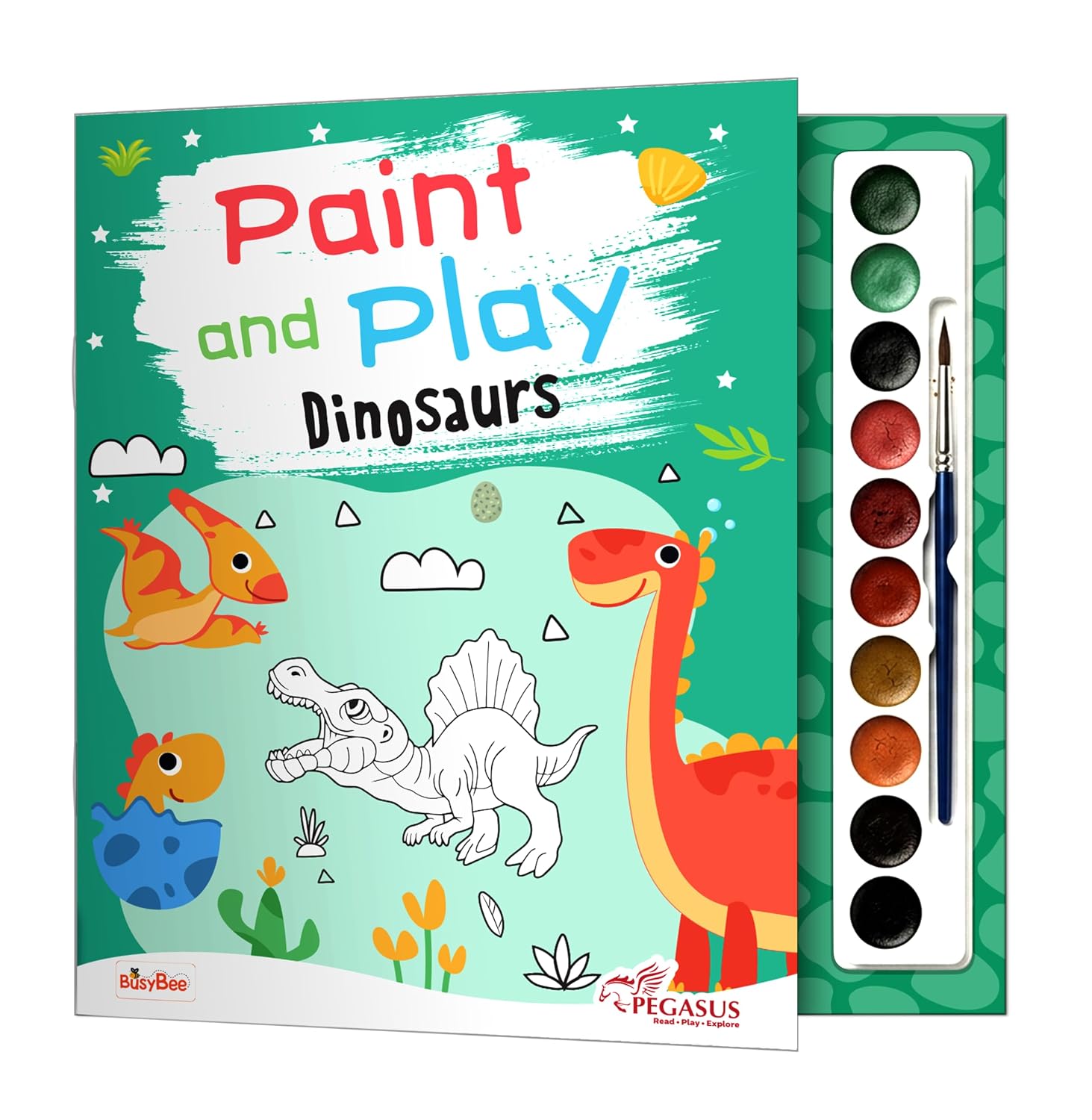 Paint and Play: Dinosaurs Coloring Book