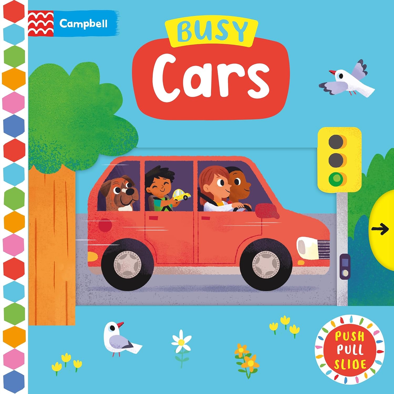Busy Cars: a Push, Pull, Slide Book (campbell Busy Books)