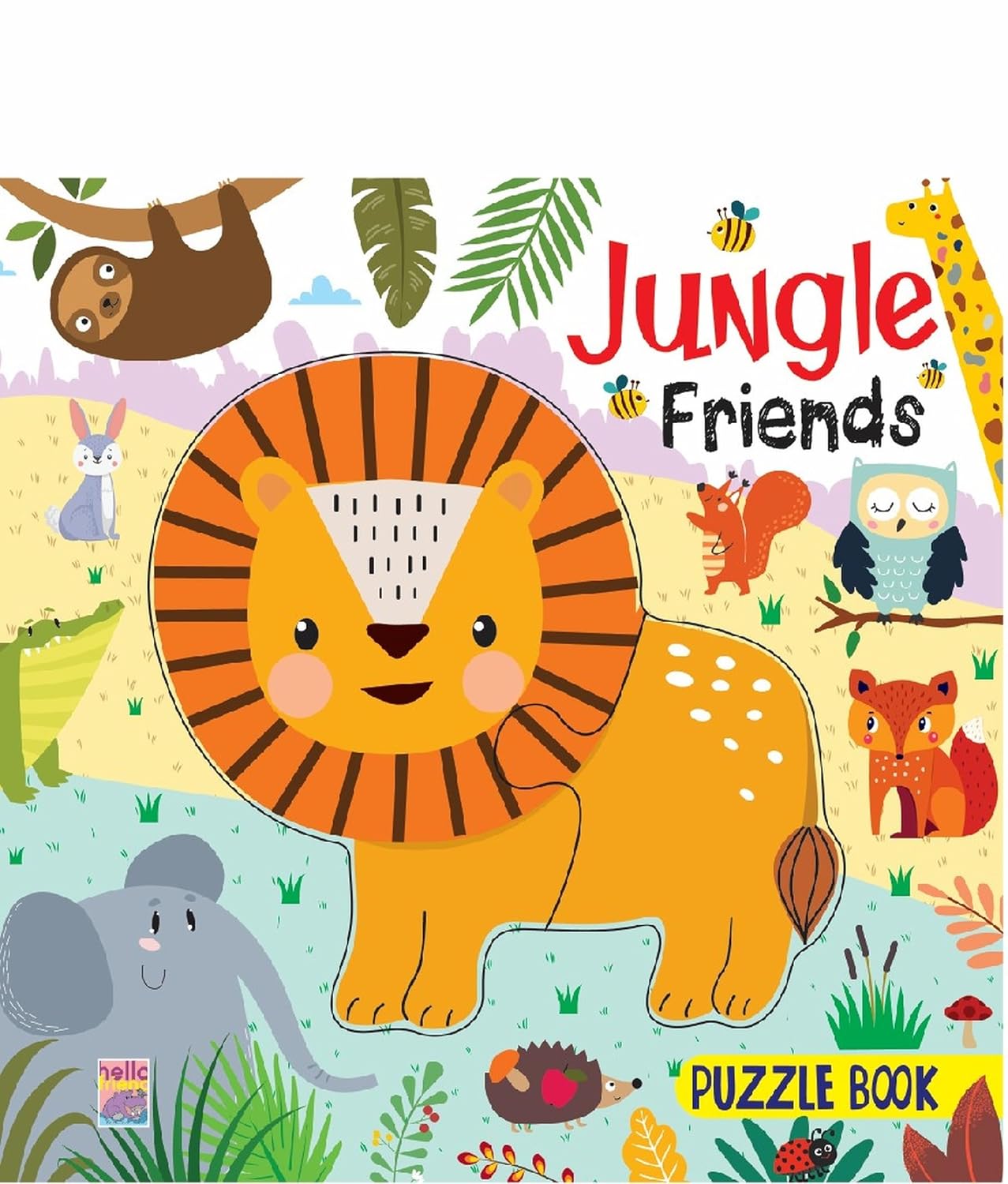 Booktopus Square Puzzle Board Book - Jungle Friends Learning Puzzle With Easy Grip Pieces - Educational Toys for Kids 4+ Years - Motor Skil: Puzzle Book